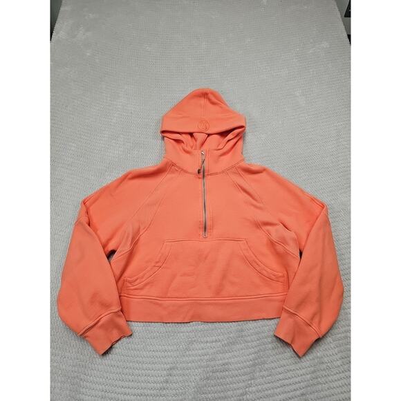 Lululemon Sweatshirt Womens M/L Scuba Oversized 1/2 Zip Orange - Picture 1 of 9